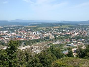 Pustý hrad, Zvolen - výhľad z dolného hradu